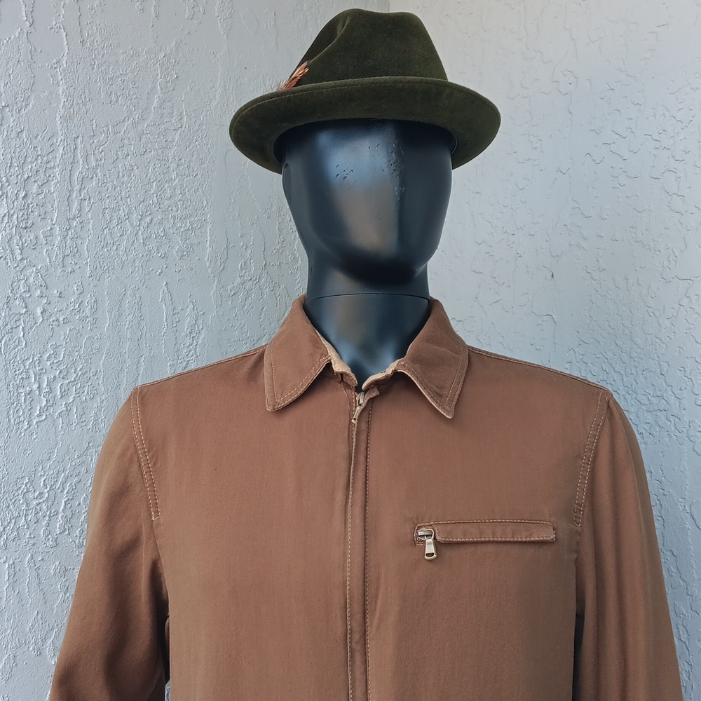 GIMO'S "SUMMER" (ITALY) MEN'S FULL ZIP LUXURY JACKET W/CHEST POCKET